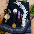 Exclusive Saree Combo Gift Set - Saree Bangles Necklace Earrings Mehedi Mirror Chocolate Gazra etc.