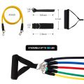 Resistance Bands Set, Including 5 Stackable Exercise Bands with Door Anchor,2 Foam Handle,2 Metal Foot Ring & Carrying Case - Home Workouts, Physical Therapy, Gym Training, Yoga. 