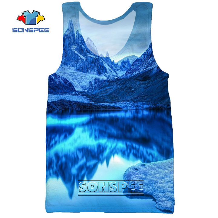 SONSPEE%20Snow%20Mountain%20Summer%20Ice%20Sea%20Beach%20Reef%203D%20Print%20Men's%20TaTops%20Casual%20Fitness%20Bodybuilding%20Gym%20Muscle%20Sleeveless%20Vest%20-%20Image%203