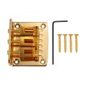 Cigar Box Guitar Parts: 3-string Gold Top Adjustable Bridge Gold. 