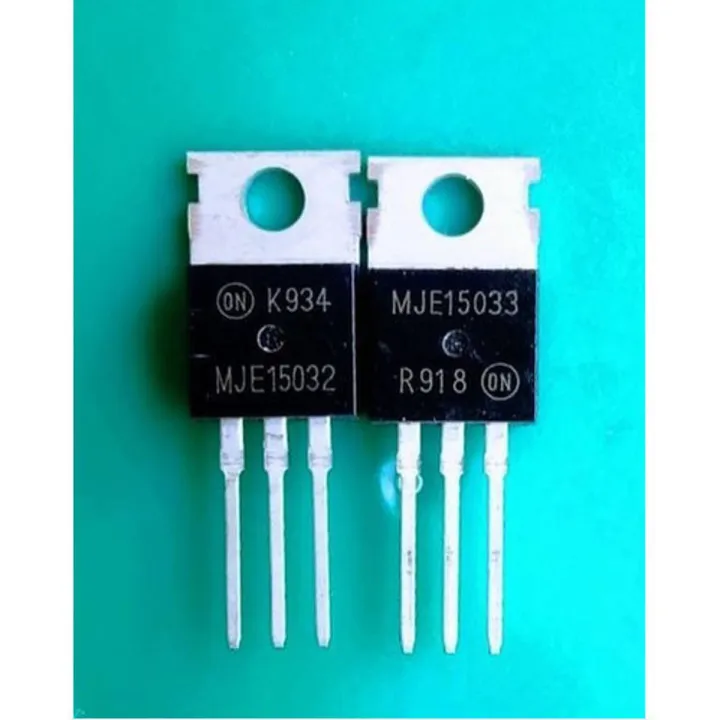 2Pcs- MJE15032 MJE15032G E15032 15032 NPN Transistor 250V 8A 50W Power Transistor Silicon Transistor Audio Amplifier TO-220 Package 3Pin Leads 