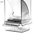 Bird Feeder Sturdy Clear Food Container for Canary Cockatiel Budgies transparent.