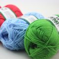 High quality soft and smooth natural bamboo cotton hand woven yarn, baby cotton crochet knitted fabric. 