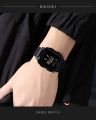 SKMEI 1858 Square Waterproof Calendar Countdown Electronic Digital Dual Display LED Luminous Watch.