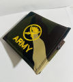 Wallet For Men Army Military Crazy Hunter Men's Army Camouflage Wallet Card Purse with safty Chain, green, one size.