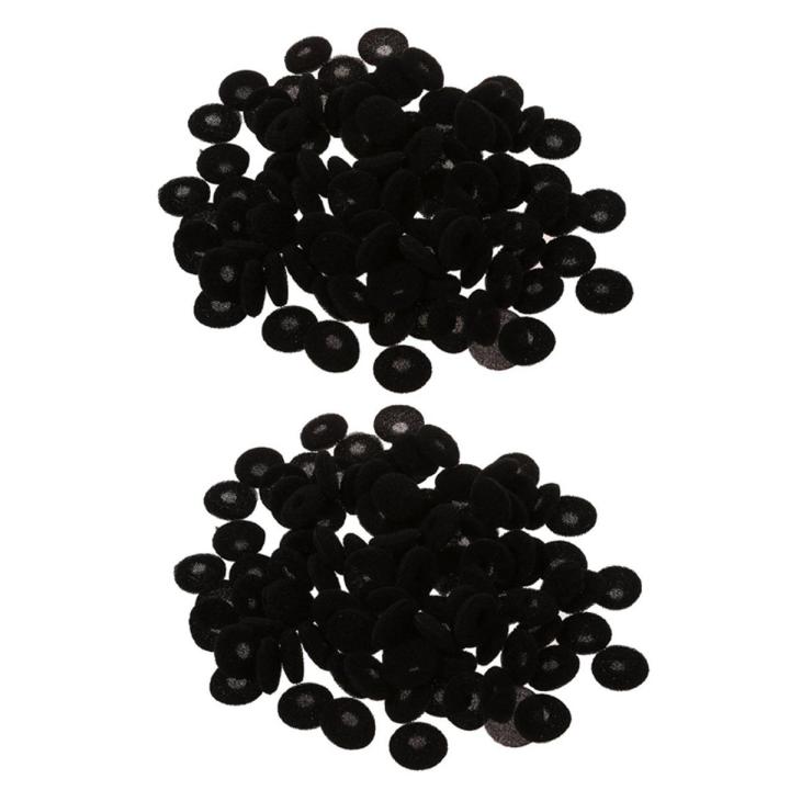 200 Pcs Black Sponge Earbud Headphone Cap Ear Pads Cover Replacement