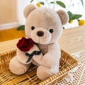 Creative Couple Teddy Bear Doll Valentine's Day Rose Bear Bear Plush Toy Cross Border Ragdoll Girl Gifts.