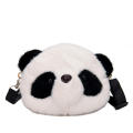 Smart Cute Plush Crossbody Bag Panda Backpacks One Shoulder Diagonal Wallet Stuffed Toy Coin Purse Kids Birthday Gift. 