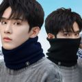 Winter Men Outdoor Windproof Warm Scarf Unisex Fashion Knitted Plush Thicken Wool Protect The Neck Scarf Female Pullover Scarf. 