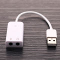 USB Sound Card Virtual 7.1 3D External USB Audio Adapter USB To Jack 3.5mm Hudduo. 