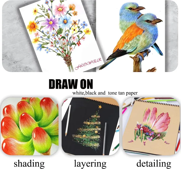 KALOUR%20Professional%20Colored%20Pencils,Set%20of%20300%20Colors,Artists%20Soft%20Core%20with%20Vibrant%20Color,Ideal%20for%20Drawing%20Sketching%20Shading,Coloring%20Pencils%20for%20Adults%20Artists%20Beginners%20-%20Image%203