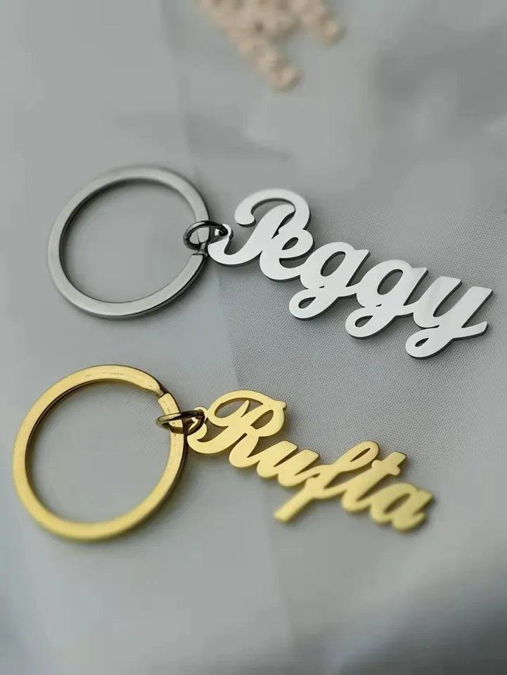 Custom Name Keychain Personalized Stainless Steel Pendant