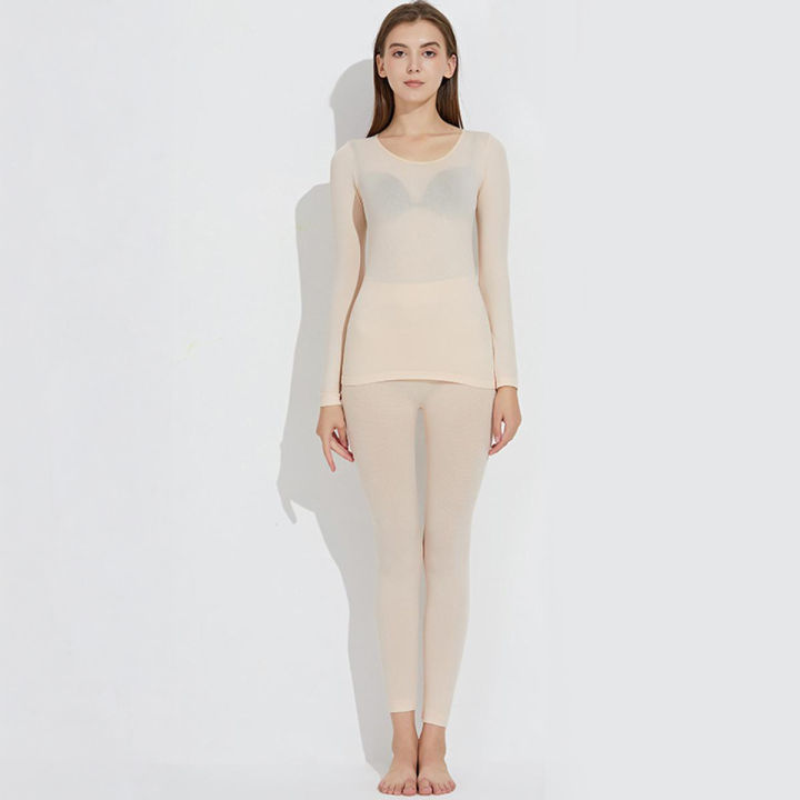 Ladies Thermal Set Inner Clothes For Winter Seamless Elastic