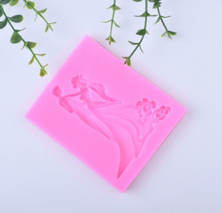 Silicone mold Bride and Groom clay resin silicone mold