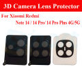 3D Back Camera Lens Glass Protector for Xiaomi Redmi Note 14/ 14 Pro / 14 Pro Plus 4G 5G | Full Camera Coverage I 3D Lens Shield I Oil Resistant. 