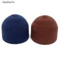DayDayTo Casual Knitted Muslim Men Prayer Hats Winter Warm Beanies Cap Islamic Ramadan sg. 