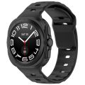 For Samsung Galaxy Watch Ultra 47mm Solid Color Reverse Buckle Silicone Watch Band. 