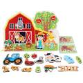 Wooden Sensory Board Life Scene Development Busy Board for Birthday Gifts Boys Girls. 