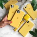 For Apple iphone 13/ iphone 13 Pro / iphone 13 Mini / iphone 13 Pro Max Liquid Silicone Case Luxury Shockproof Soft Touch Premium Case Back Cover Silicone Yellow.