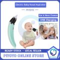 Baby nasal aspirator electric safety hygienic nasal suction device has 2 sizes of nose tip and oral sucking newborn boy girl. 