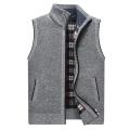 Men's Winter Thick Fleece Sweater Vests Knitted Cardigan Sleeveless Waistcoat Male Casual Sweater Vest for Men Clothes. 