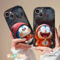 Cartoon Doraemon Casing Compatible For Oppo A38 A16 A58 A15 A78 A98 A57 A54 A31 A95 A55 A5 A76 A3s A1k A9 A74 A17 A16K A52 A5s A77s A53 A12 A7 A96 A17k Reno 10 5 4F 8T Originality Cute 3D Wavy Curved Edge Soft Case. 