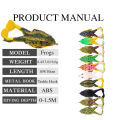 8cm/9cm10cm Silicone Soft Frog Bait With Dual Legs 3d Eyes Fishing Lure Set For Freshwater Saltwater. 