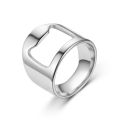 Men Bottle Opener Rings -Stainless Steel Finger Ring -Ring-shape Bottle Cap Opening Remover Tools. 