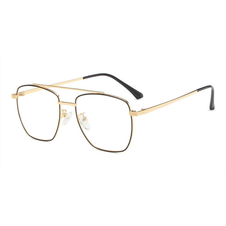 2024%20New%20Double%20Bridge%20Square%20Anti-blue%20Light%20Glasses%20Frame%20Women%20Men%20Vintage%20Transparent%20Computer%20Oversize%20Pectacle%20Eyeglasses%20-%20Image%206