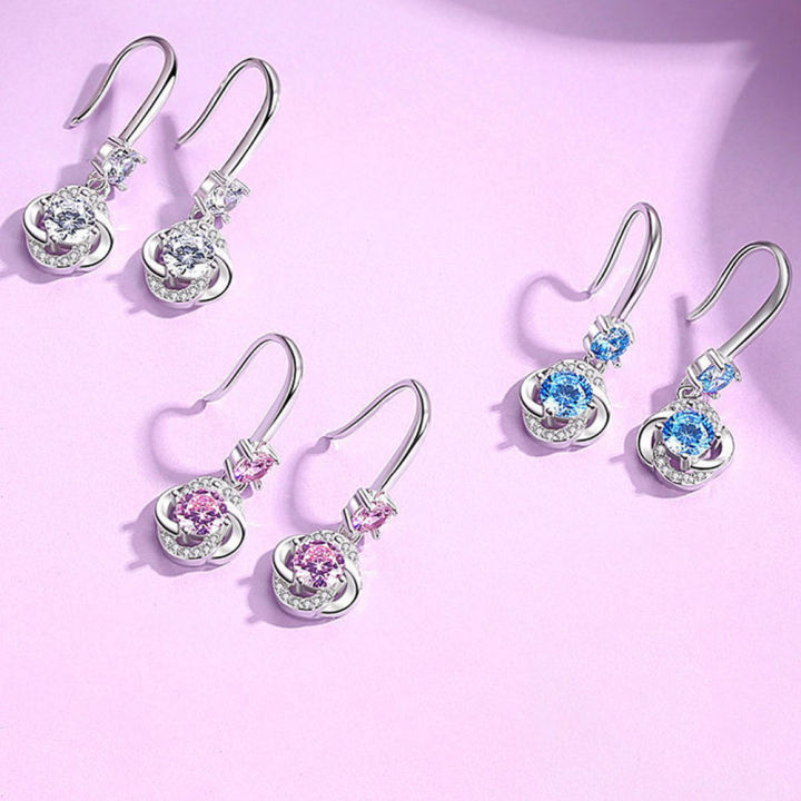 BloomHD%20Korean%20Trendy%20Boho%20Female%20Crystal%20Pink%20Blue%20White%20Drop%20Earrings%20Fashion%20925%20Silver%20Zircon%20Stone%20Earrings%20Small%20Round%20Dangle%20Earrings%20For%20Women%20-%20Image%204