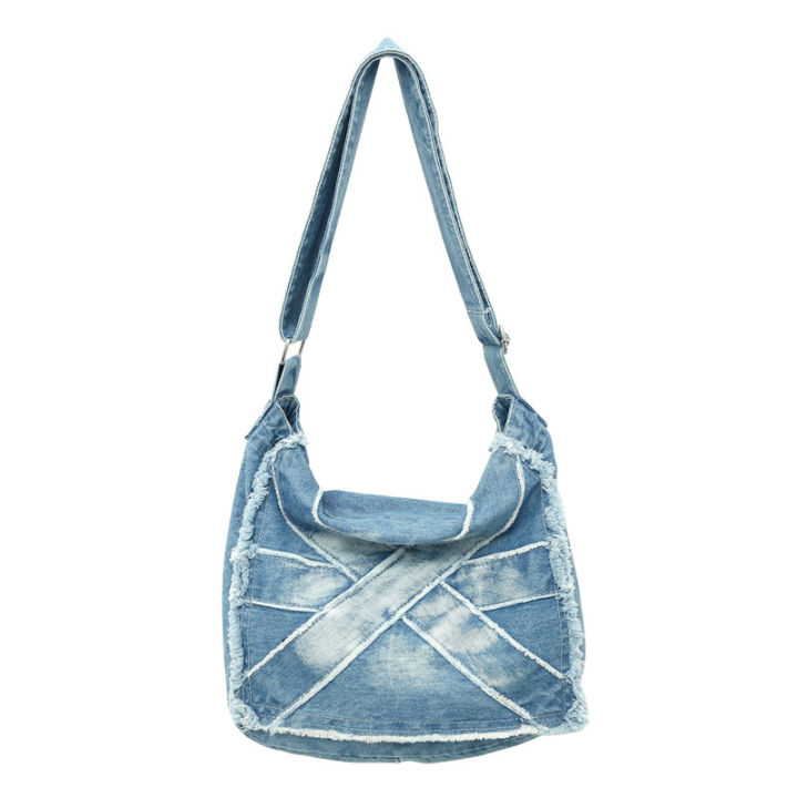 New%20Korean%20Casual%20Women's%20Cross-Body%20Bag%20Cross-Border%20Washed%20Denim%20Messenger%20Bag%20Holiday%20Shopping%20Trendy%20One-Shoulder%20Bag%20-%20Image%206