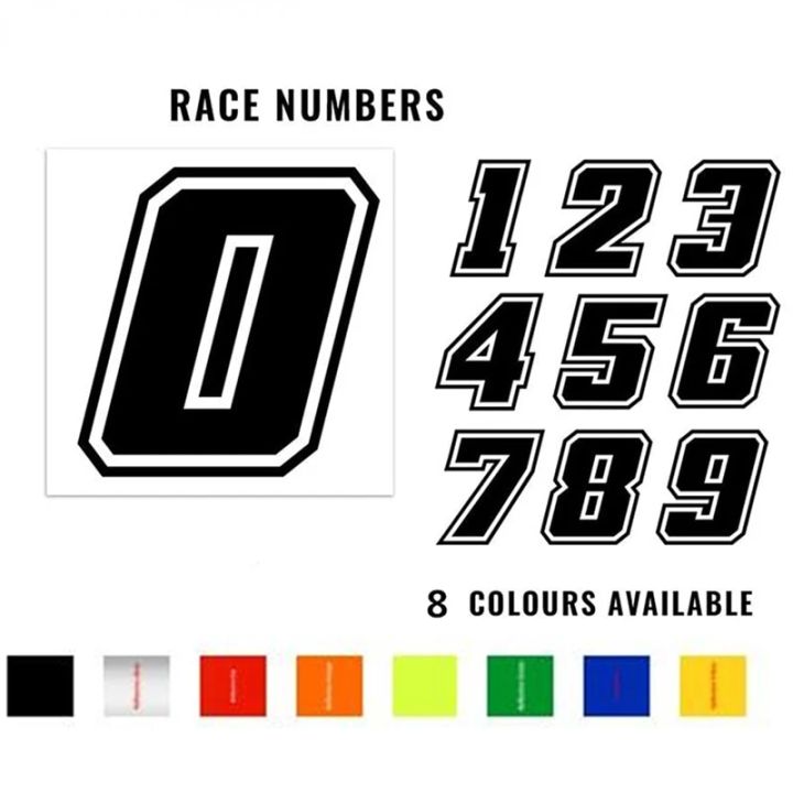 Bike Racing Stickers Numbers Cool Racing Number Decals Die Cut Sticker For Car Motor Bike Truck ...