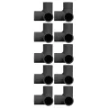 PVC Corner Connector, 3 Way Pipe Fittings High Gloss Finish 10PCS 25mmInnerDiameter for Indoor and Outdoor Use. 