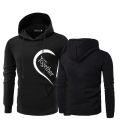 Couples Hoodies Casual Pullovers Unisex Black Sweatshirts for Couples Couple Sweatshirt Heart Letter Printed Hoodies Lovers. 