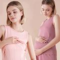 Maternity Clothes Nursing Vest Nursing Sling Pregnancy Prenatal Postpartum Nursing Clothing Anti-Exposure Top Summer Thin. 