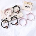 2Pcs Couples Matching Bracelet Magnet Cute Bear Rabbit Pendant Braslet Elastic Rope Paired Braclet Parent Child Brazalete. 