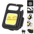 Mini LED Flash-light Work Light Portable Pocket Flas-hlight Keychains USB Rechargeable Small Light Corkscrew Waterproof Camping Lantern Magnet Design Fishing Emergency Lamp 3 Mode. 