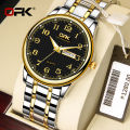 OPK new watch for men relo water proof pang lalaki fashion casual stainless steel quartz watch gold/black calendar luminous display. 