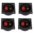 4X New Square Board Binding Post Speaker Box Terminal Cup Wire Cable Box Connector. 
