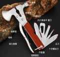 14 in 1 Multi Functional Multi tool Stainless Steel and Wooden Claw Hammer and Axe. 