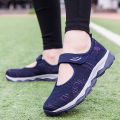 Zulijian Shoes for the Old Women's Summer Breathable Mom Shoes Middle-Aged and Elderly Mesh Shoes Non-Slip Soft Bottom Comfortable Walking Shoes Women.