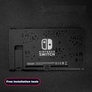 Bilashmart 【New release】 Switch Back Cover Replacement Parts Free Installation Tools Easy Install Repair Backplate For Nintendo Switch Accessories