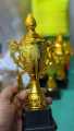 Gold Color Cricket & Football 8 Inch Mini Trophy - Cricket mini trophy - Football mini trophy - Mini trophy.