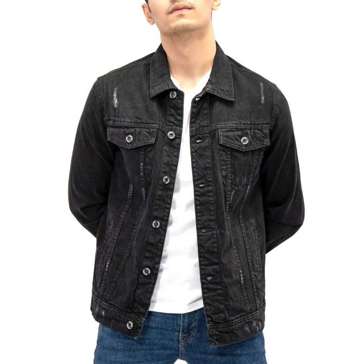 Black Colour Exclusive design premium quality Denim Winter Jacket For Men