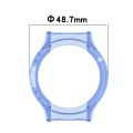 For Huawei Watch GT 2 Pro / GT 2 ECG Half Coverage Hollowed TPU Protective Case(Transparent Blue).