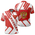 Russia Flag Map 3D Print Polo Shirts For Men Clothes Russian National Emblem Eagle POLO Shirt Sport Jersey Casual Boy Lapel Tops. 