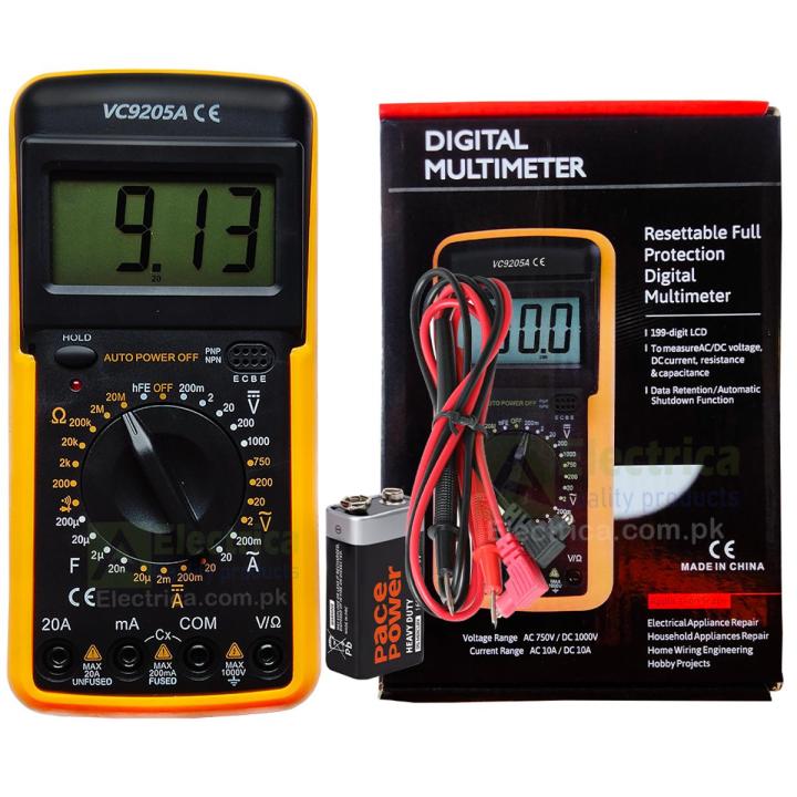 9205A%20Digital%20Multimeter%20%20Volts%20Amps%20Resistors%20Ohms%20Transisor%20Tester%20-%20Image%202