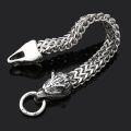 Norse mythology virgin wolf head stainless steel bracelet men's ring handmade hand accessories wholesale dropshipping.