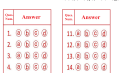 MCQ sheet/ OMR Sheet for HSC/SSC Exams, (1-30 slots) A5 size (8x5.5 Inches) High-Quality Test Answer Sheet.