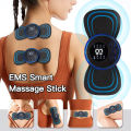 EMS Mini Neck Pulse Massager Electric LCD Display Stretcher EMS Mini Massager 2 pad.